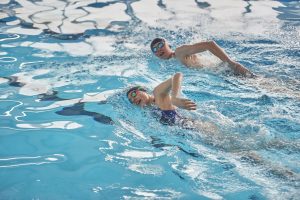 Boys swimming