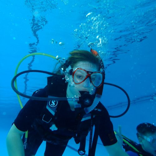 girl snorkelling