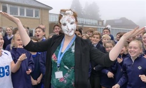 Pupils splat Teachers to raise more than £500 for Children in Need