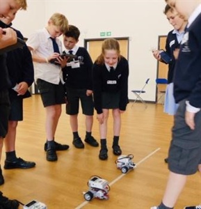 Year 5 Youngsters build, program and manoeuvre Robots