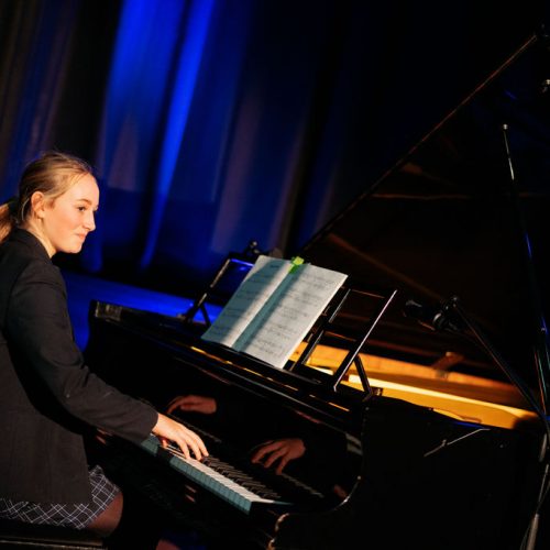 Girl playing the piano