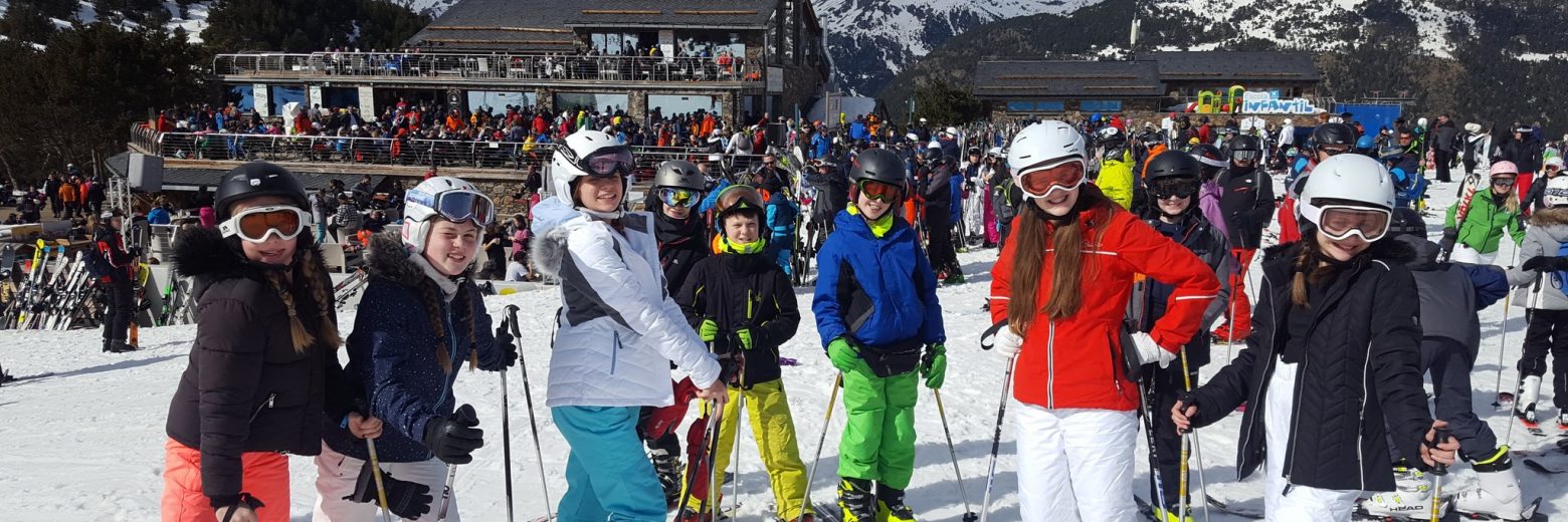 students in ski gear