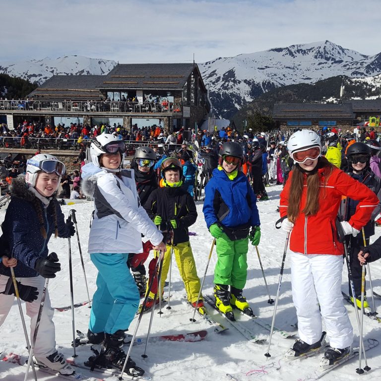 students in ski gear