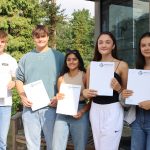 A Level results group of students