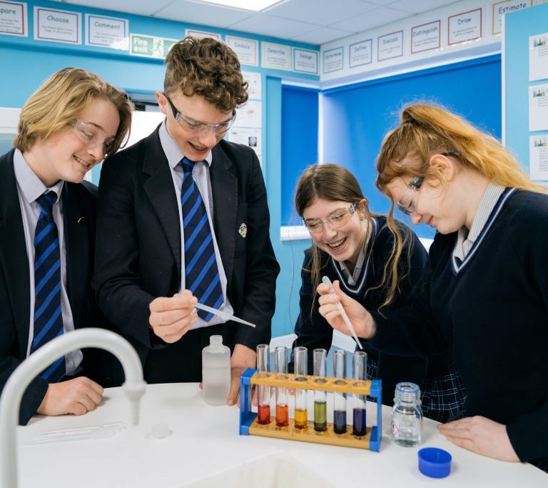 Students in the lab