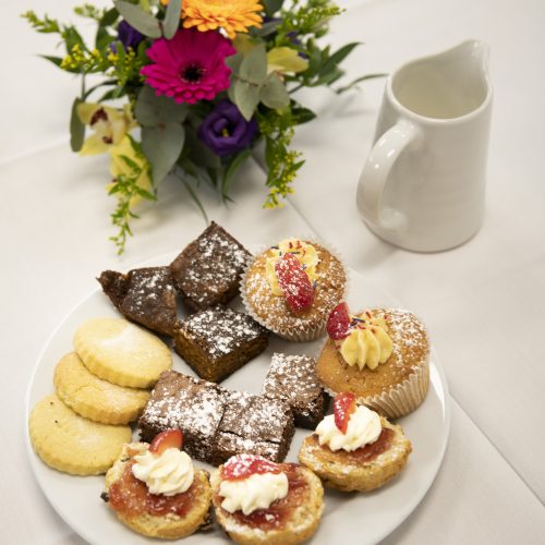 Cakes and Biscuits on a plate