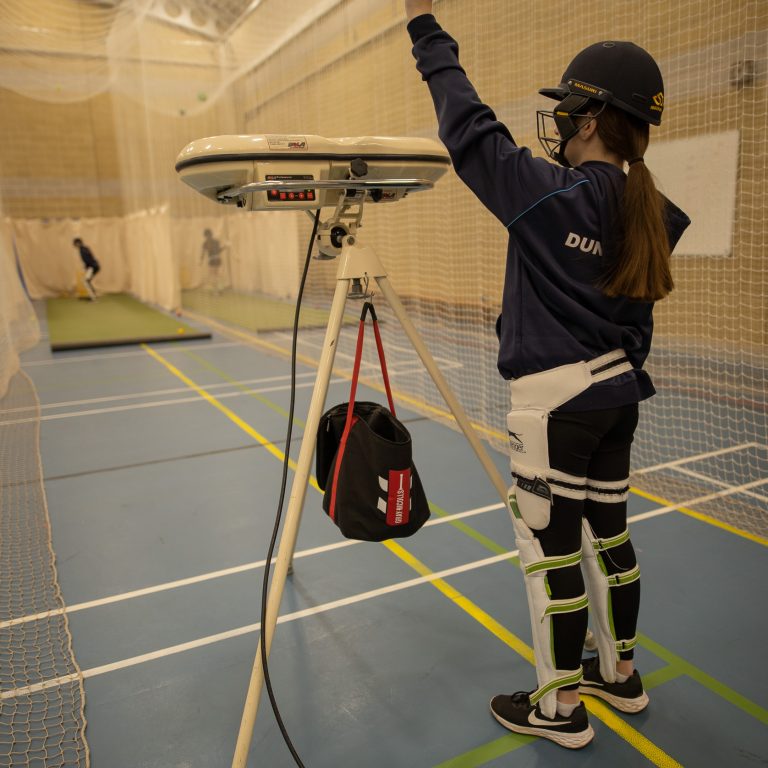 girl using a piece of equipment