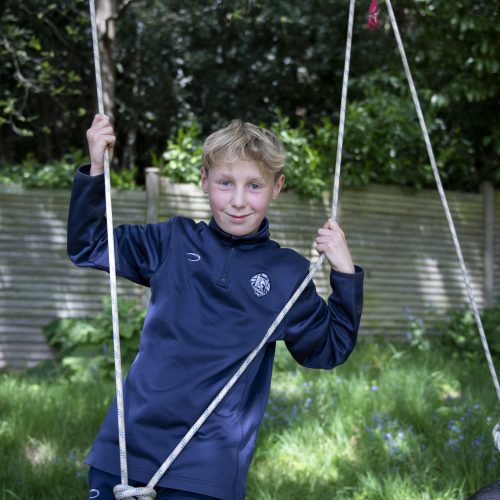 boy on a swing