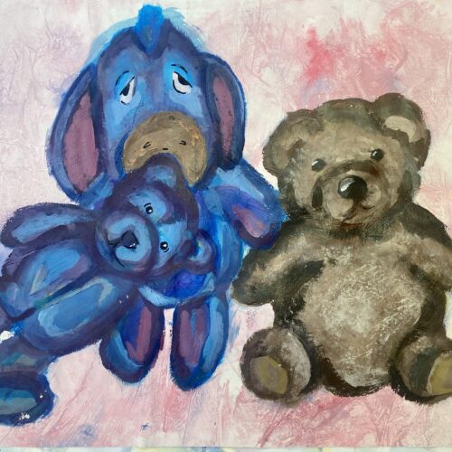 plushie toys painted