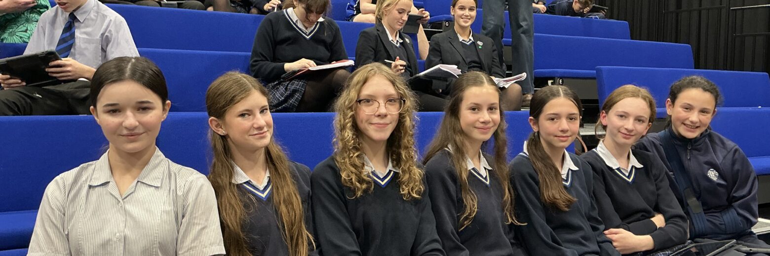 students with Ash Dickinson